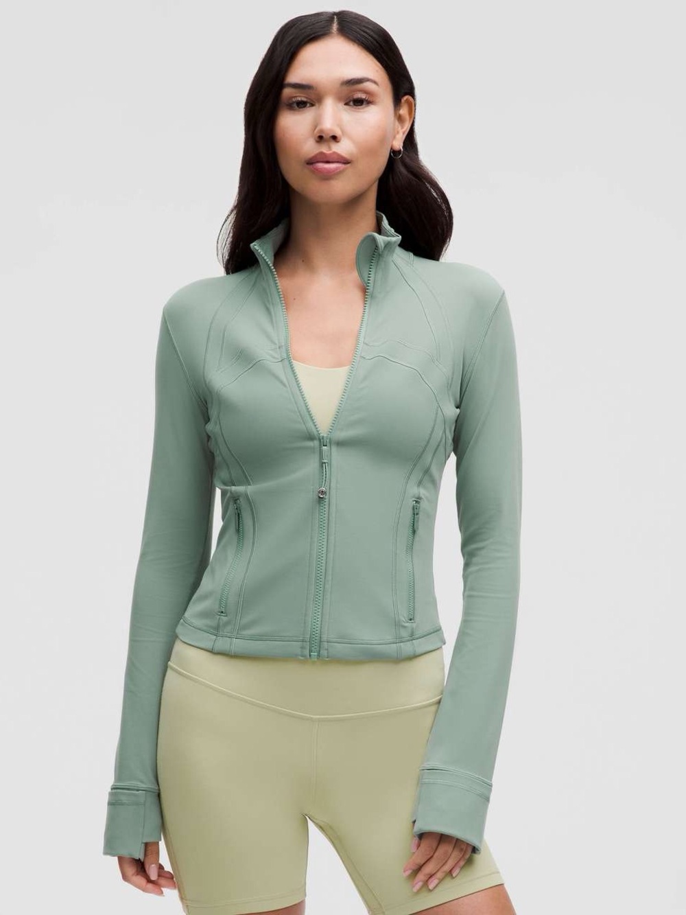 lululemon athletica Sage Green Zip-Up Utility Jacket